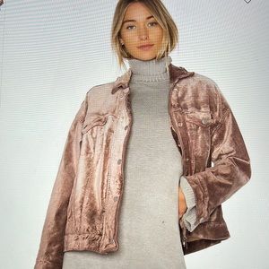 Free People Velvet Trucker Jacket